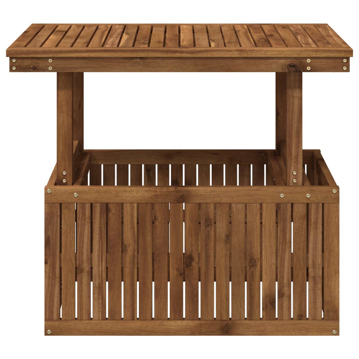 Garden Coffee Table Solid Acacia Wood Height Adjustable Natural