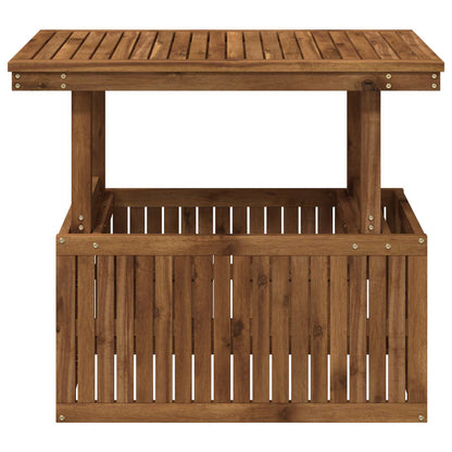 Garden Coffee Table Solid Acacia Wood Height Adjustable Natural