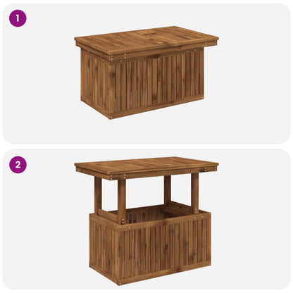 Garden Coffee Table Solid Acacia Wood Height Adjustable Natural