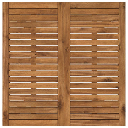 Garden Dinner Table Natural 80 x 80.5 x 75 cm Solid Acacia Wood