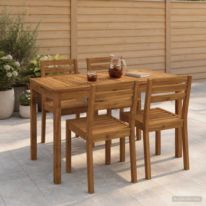 Garden Dinner Table Natural 108.5 x 55 x 75 cm