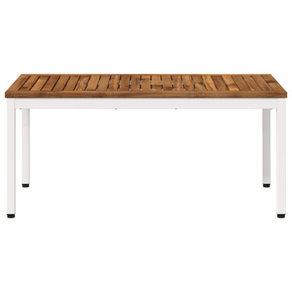 Coffee Table Natural and White 50 x 100.5 x 45 cm