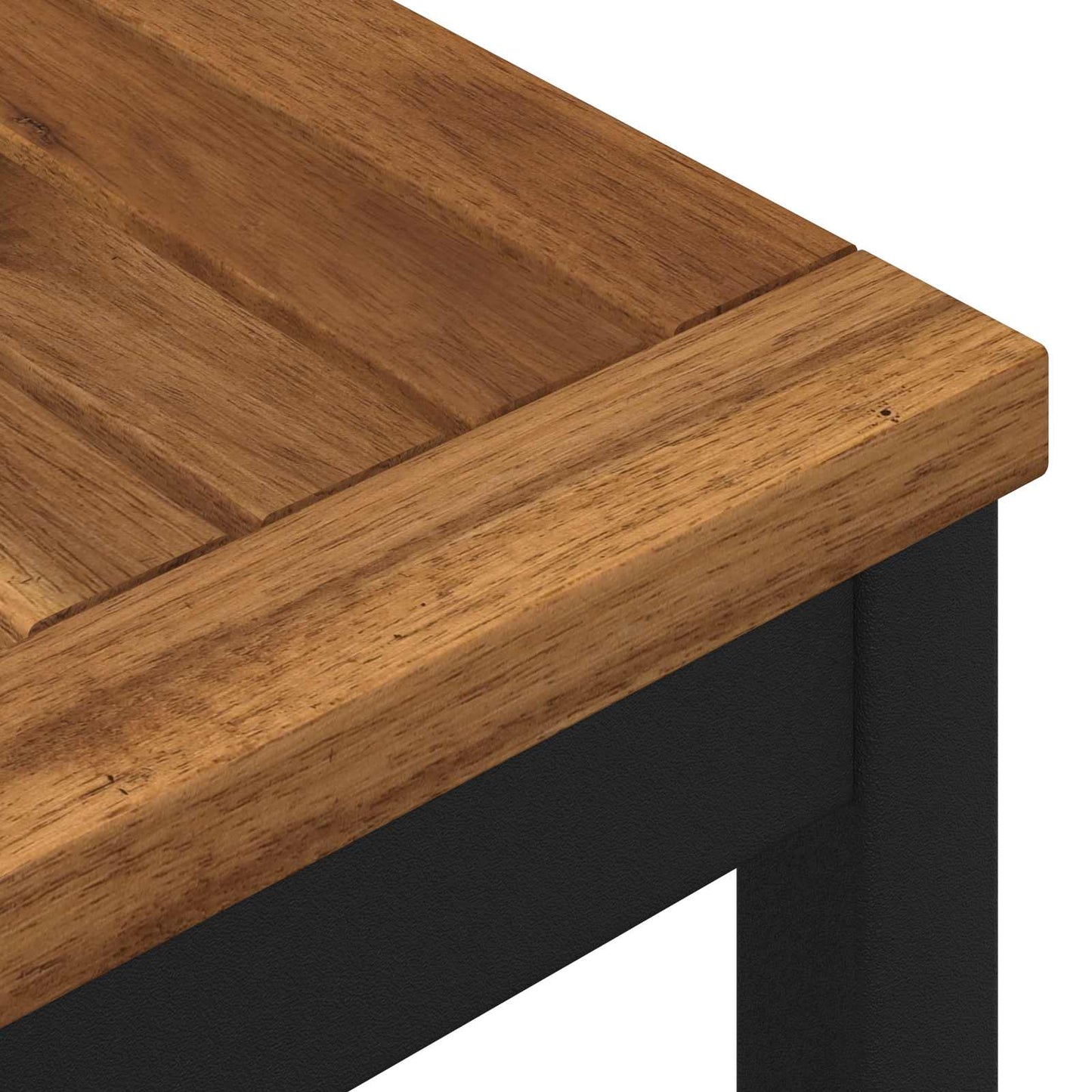 Garden Dinner Table Natural and Black 108.5 x 55 x 75 cm