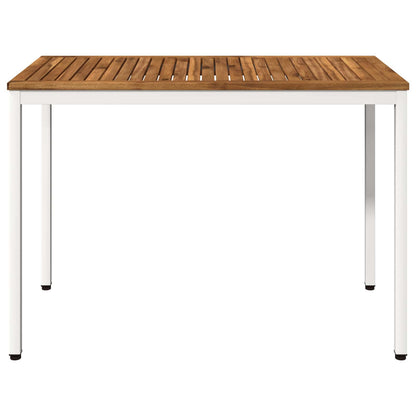 Garden Dinner Table Natural and White 108.5 x 55 x 75 cm