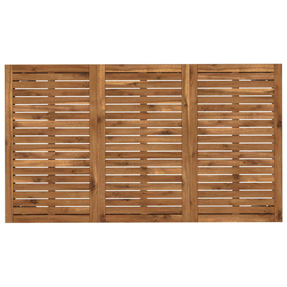 Garden Dinner Table Natural and White 141 x 80.5 x 75 cm