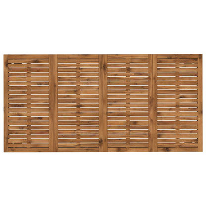Garden Dinner Table Natural and Black 147 x 88.5 x 75 cm