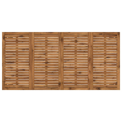 Garden Dinner Table Natural and Coffee 147 x 88.5 x 75 cm