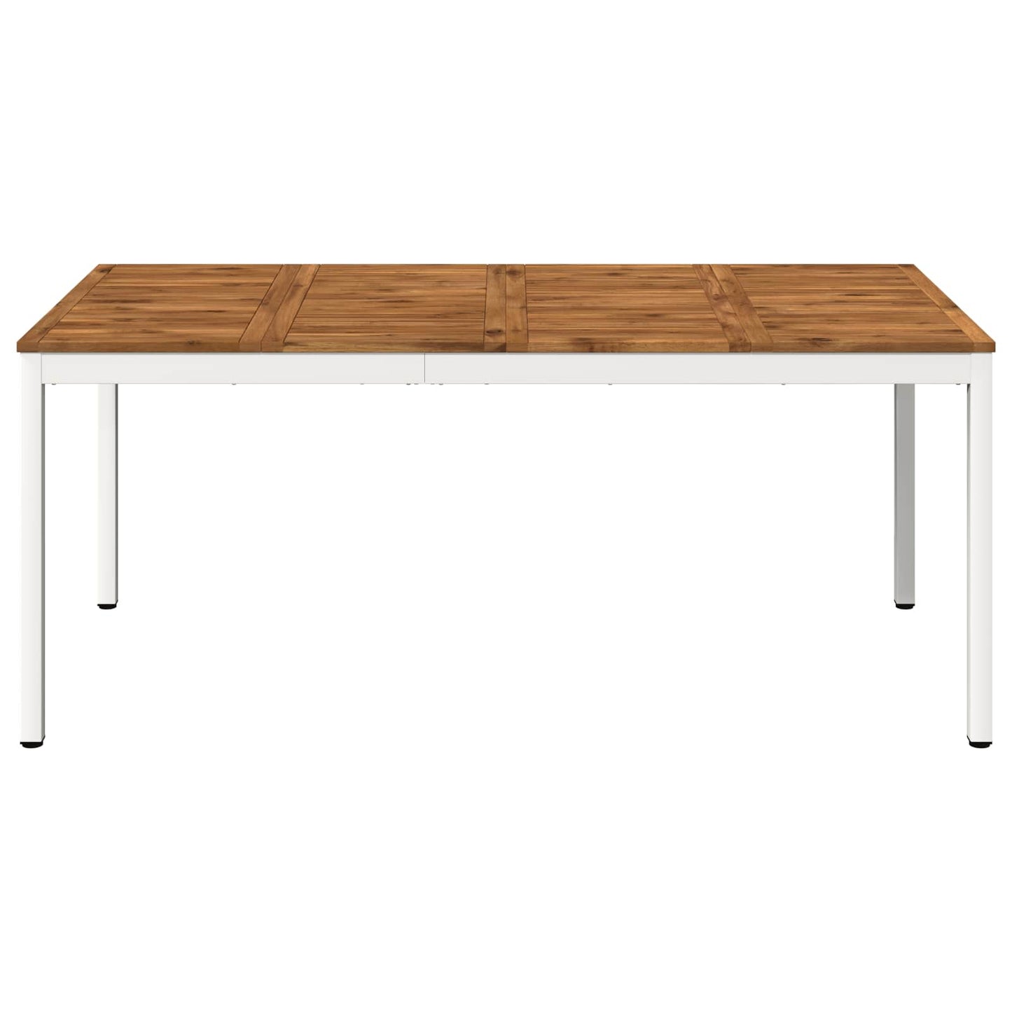 Garden Dinner Table Natural and White 180 x 88.5 x 75 cm