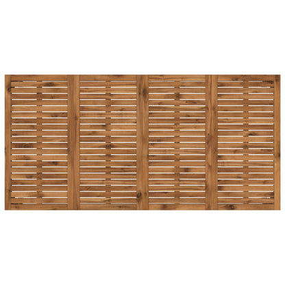 Garden Dinner Table Natural and White 180 x 88.5 x 75 cm