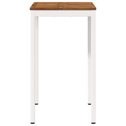 Garden Bar Table Natural and White 60 x 60.5 x 105 cm