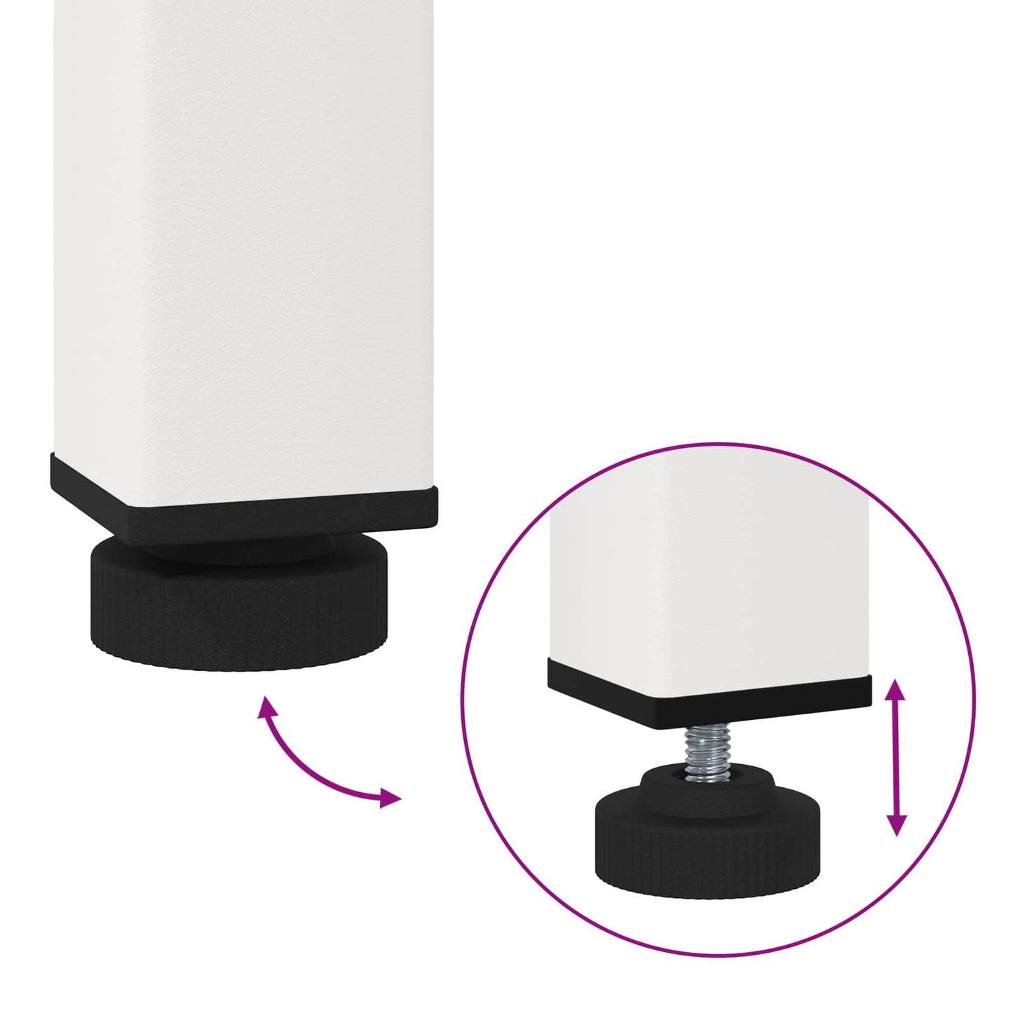 Garden Bar Table Natural and White 60 x 60.5 x 105 cm
