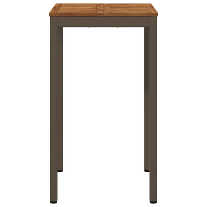 Garden Bar Table Natural and Coffee 60 x 60.5 x 105 cm