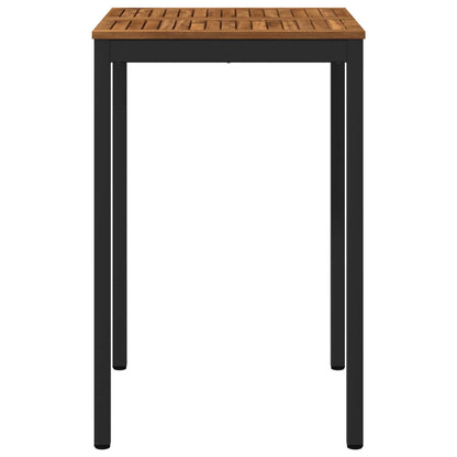 Garden Bar Table Natural and Black 70 x 68.5 x 105 cm
