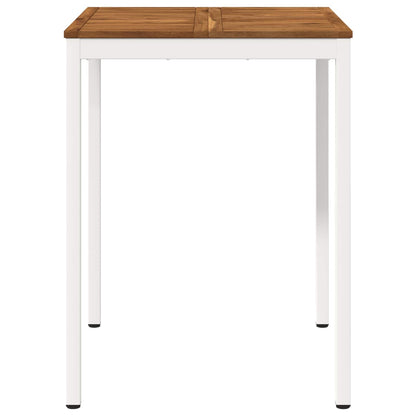 Garden Bar Table Natural and White 80 x 80.5 x 105 cm