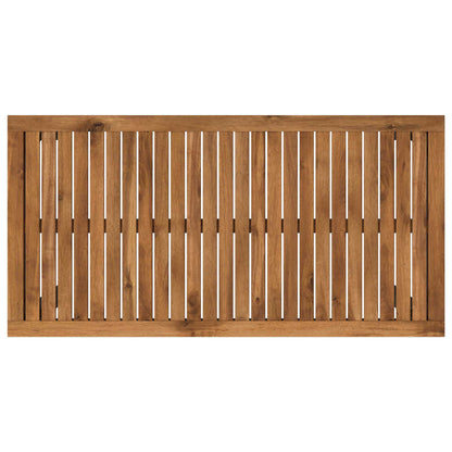 Garden Bar Table Natural and Black 108.5 x 55 x 105 cm