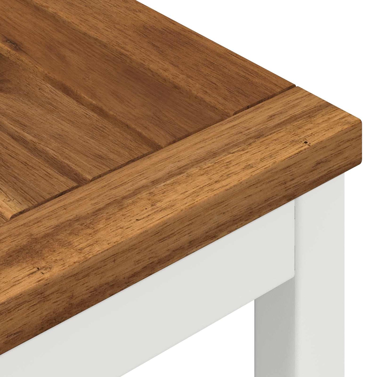 Garden Bar Table Natural and White 108.5 x 55 x 105 cm