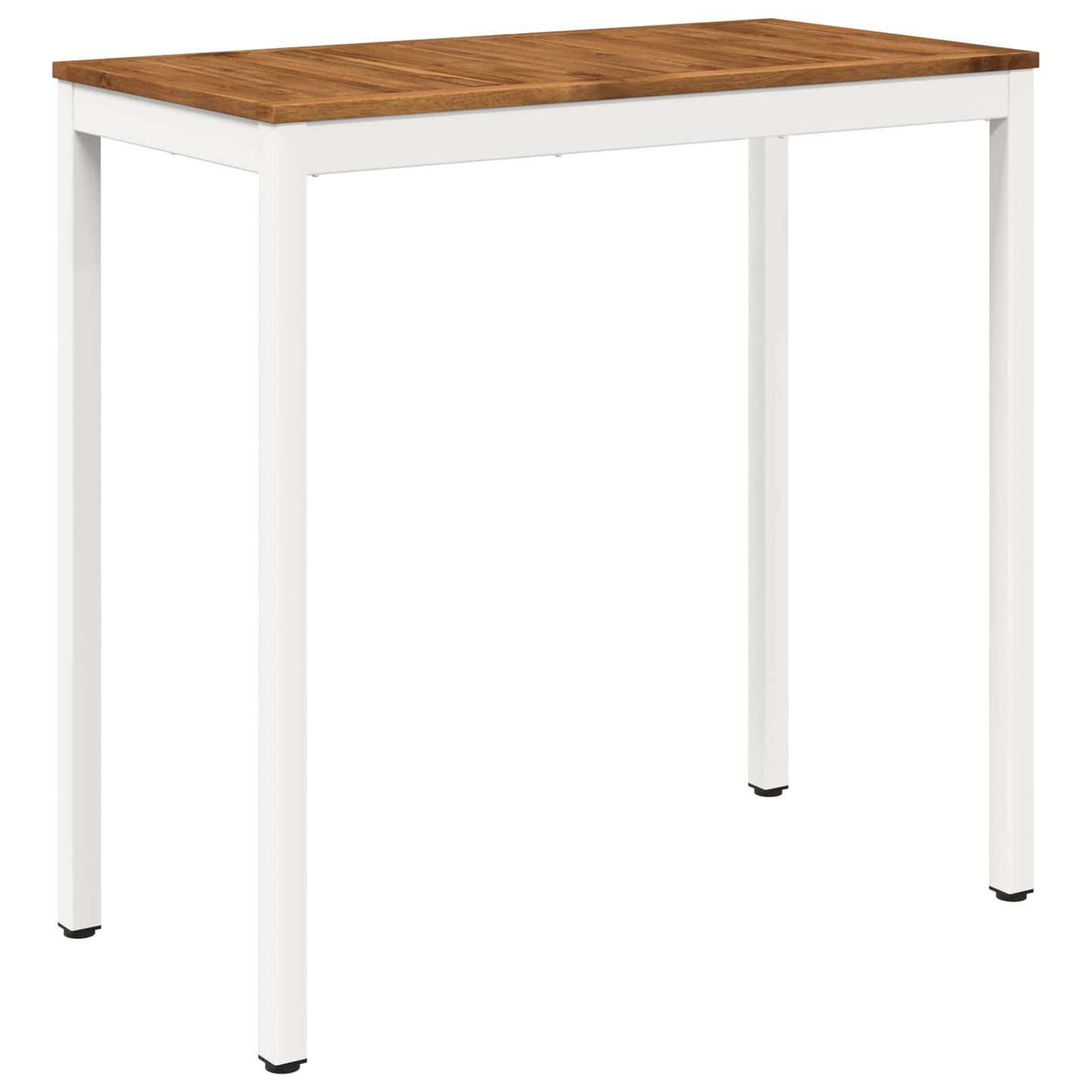 Garden Bar Table Natural and White 108.5 x 55 x 105 cm
