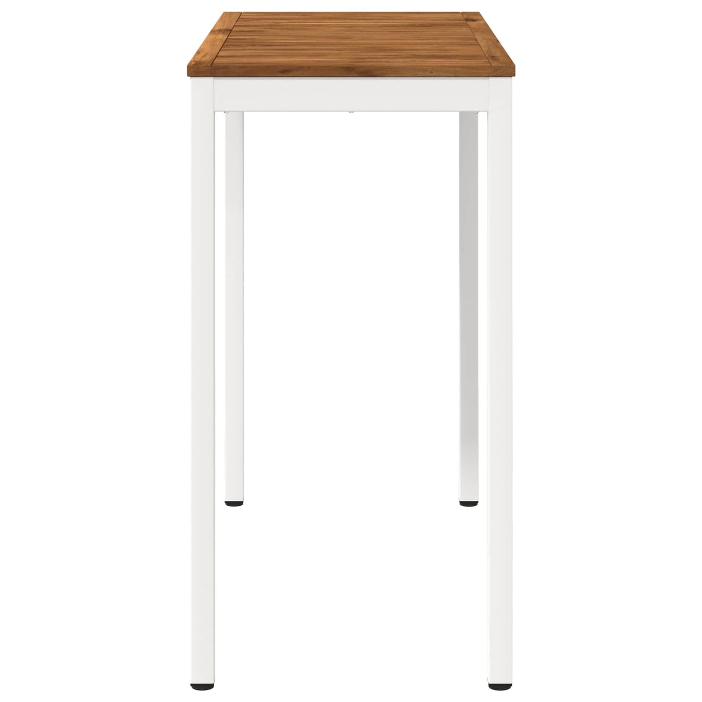 Garden Bar Table Natural and White 108.5 x 55 x 105 cm