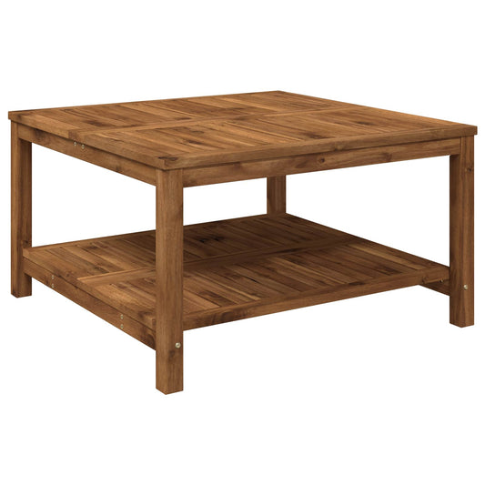 Coffee Table Natural 80.5 x 80 x 45 cm Solid Acacia Wood