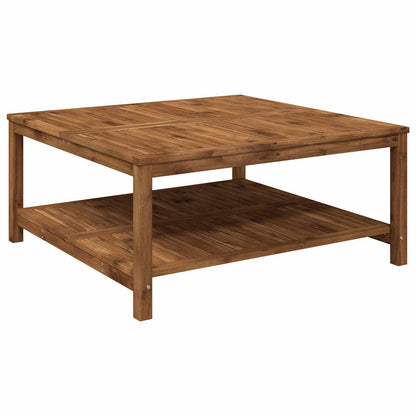 Coffee Table Natural 100.5 x 98 x 45 cm Solid Acacia Wood