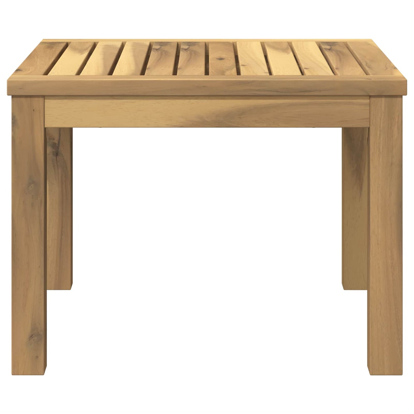 Coffee Table White 50 x 48.5 x 36 cm Solid Acacia Wood