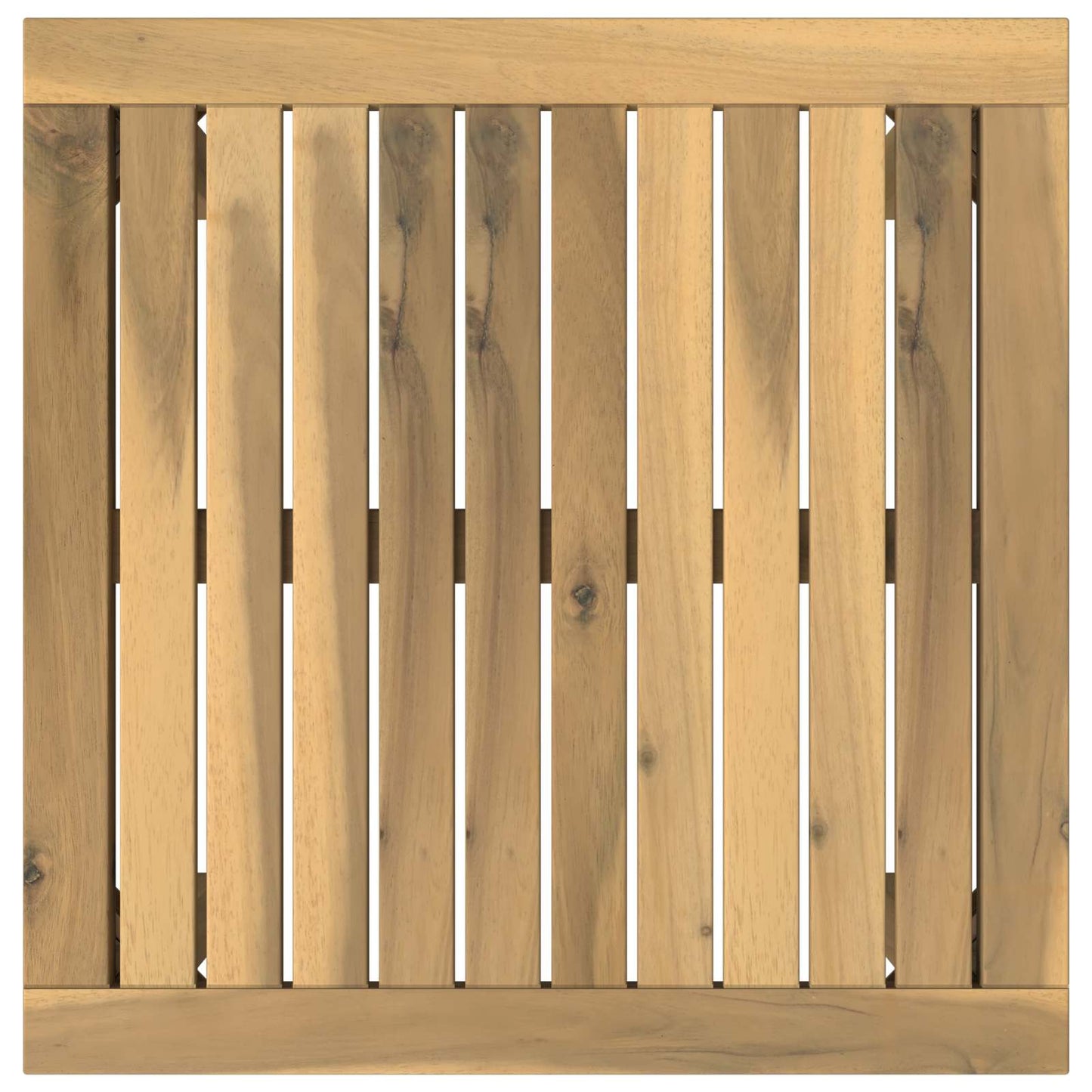 Coffee Table White 50 x 48.5 x 36 cm Solid Acacia Wood