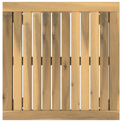 Coffee Table White 50 x 48.5 x 36 cm Solid Acacia Wood