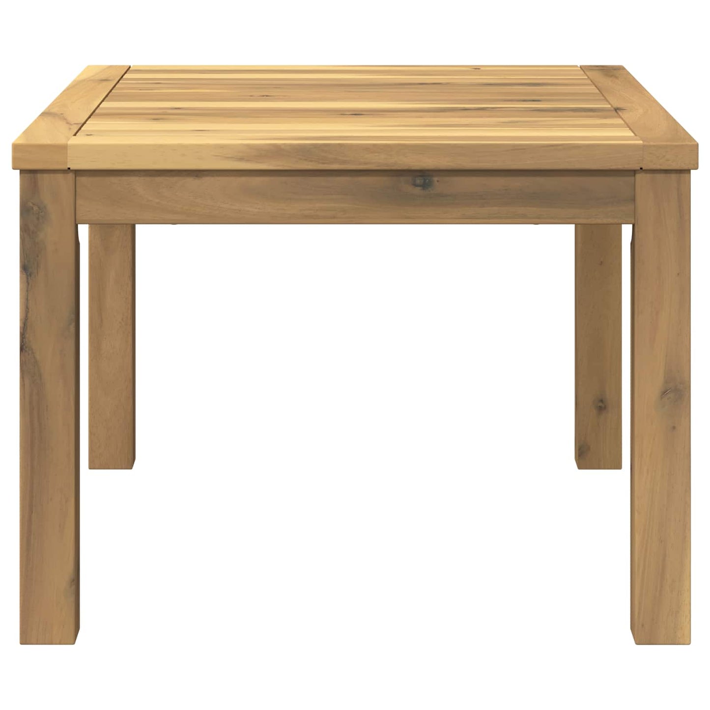 Coffee Table White 60 x 60.5 x 36 cm Solid Acacia Wood