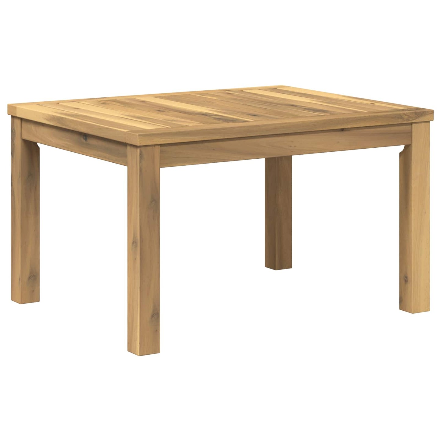 Coffee Table White 50 x 60.5 x 36 cm Solid Acacia Wood