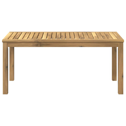 Coffee Table White 50 x 100.5 x 45 cm Solid Acacia Wood