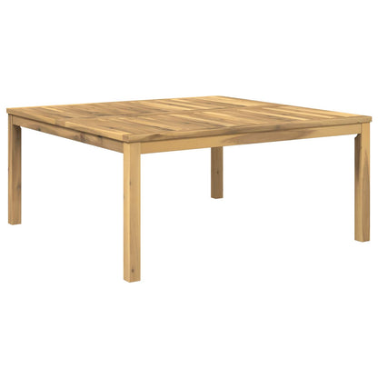 Coffee Table White 100 x 100.5 x 45 cm Solid Acacia Wood