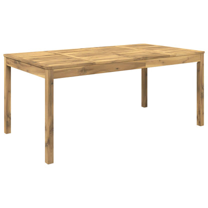 Garden Dinner Table White 180 x 88.5 x 75 cm Solid Acacia Wood