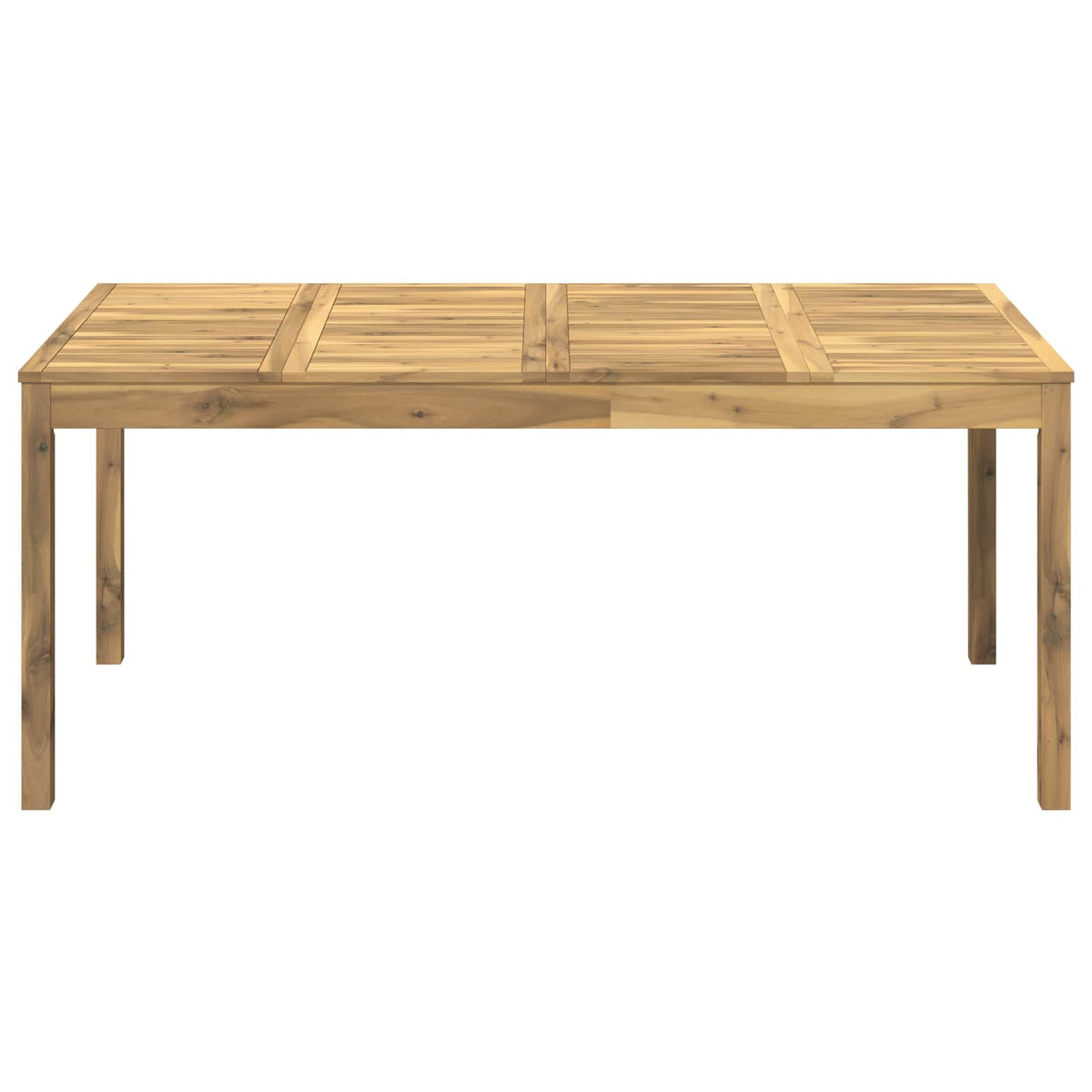 Garden Dinner Table White 180 x 88.5 x 75 cm Solid Acacia Wood