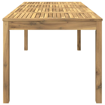 Garden Dinner Table White 180 x 88.5 x 75 cm Solid Acacia Wood