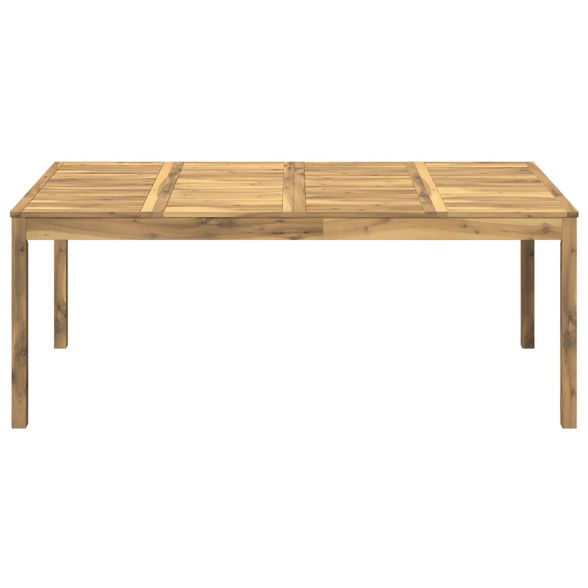 Garden Dinner Table White 196 x 100.5 x 75 cm Solid Acacia Wood
