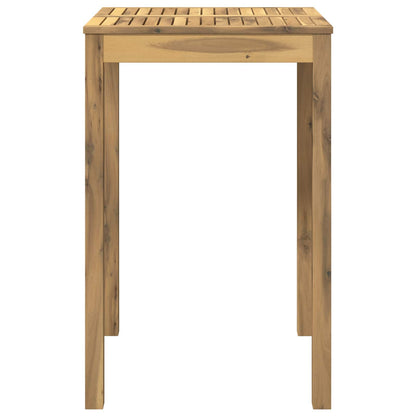 Garden Bar Table LAREN Whitewash 70 x 68.5 x 105 cm