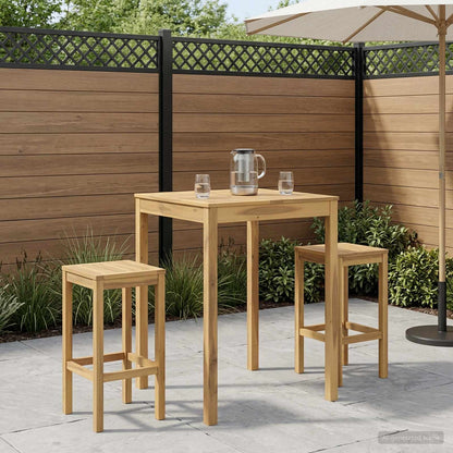 Garden Bar Table White 80 x 80.5 x 105 cm Solid Acacia Wood