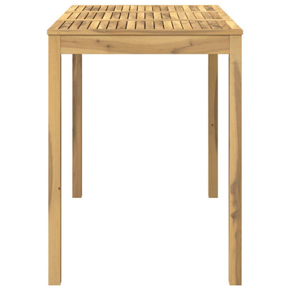 Garden Bar Table White 141 x 80.5 x 105 cm Solid Acacia Wood