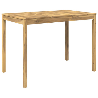 Garden Bar Table White 147 x 88.5 x 105 cm Solid Acacia Wood