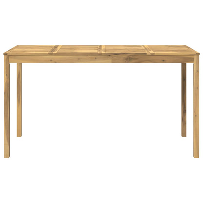 Garden Bar Table White 196 x 80.5 x 105 cm Solid Acacia Wood