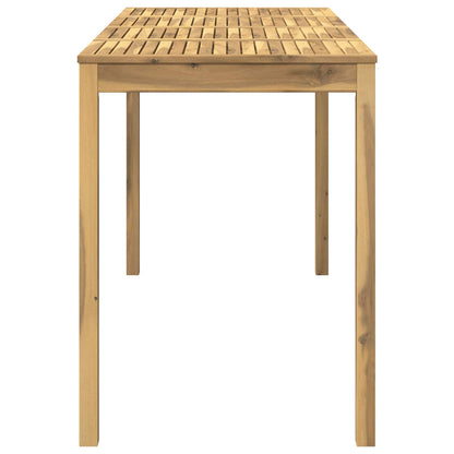 Garden Bar Table White 196 x 80.5 x 105 cm Solid Acacia Wood