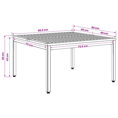 Coffee Table White and Black 80 x 80.5 x 45 cm
