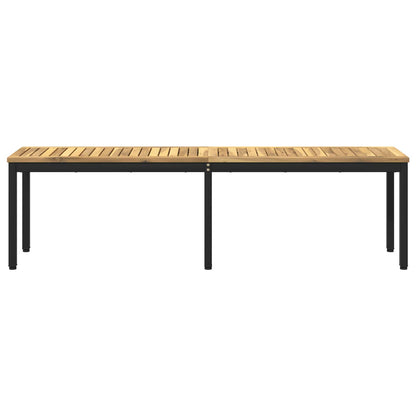 Garden Bench 161 x 35 x 45 cm Solid Acacia Wood White and Black