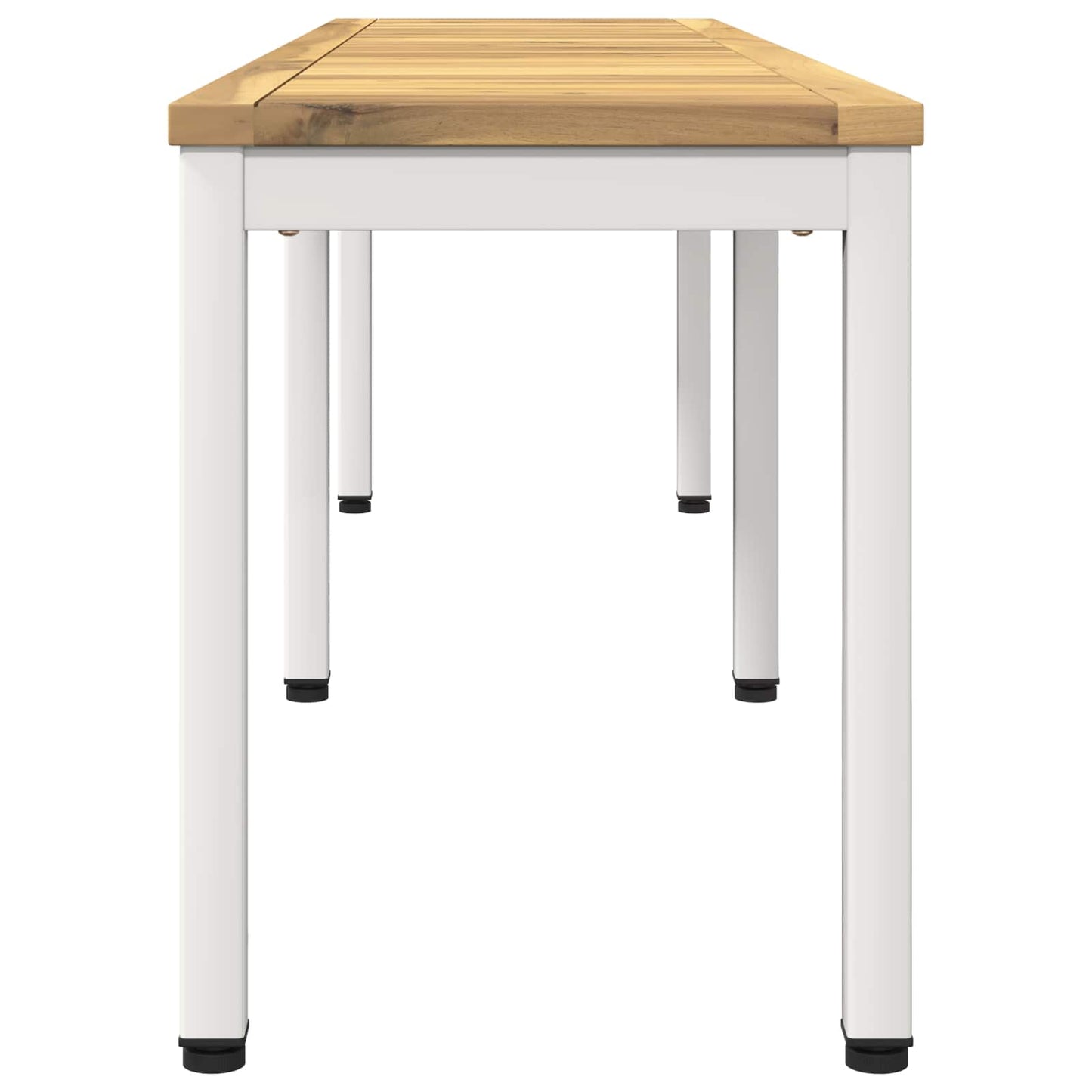 Garden Bench 161 x 35 x 45 cm Solid Acacia Wood White