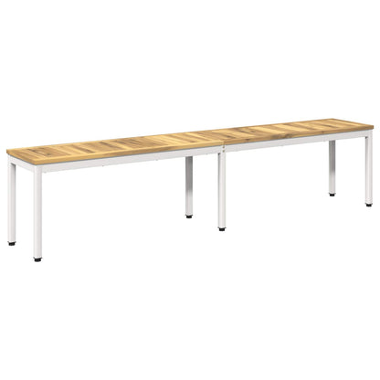 Garden Bench 201 x 35 x 45 cm Solid Acacia Wood White