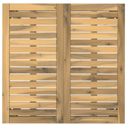 Garden Dinner Table White 70 x 68.5 x 75 cm Solid Acacia Wood