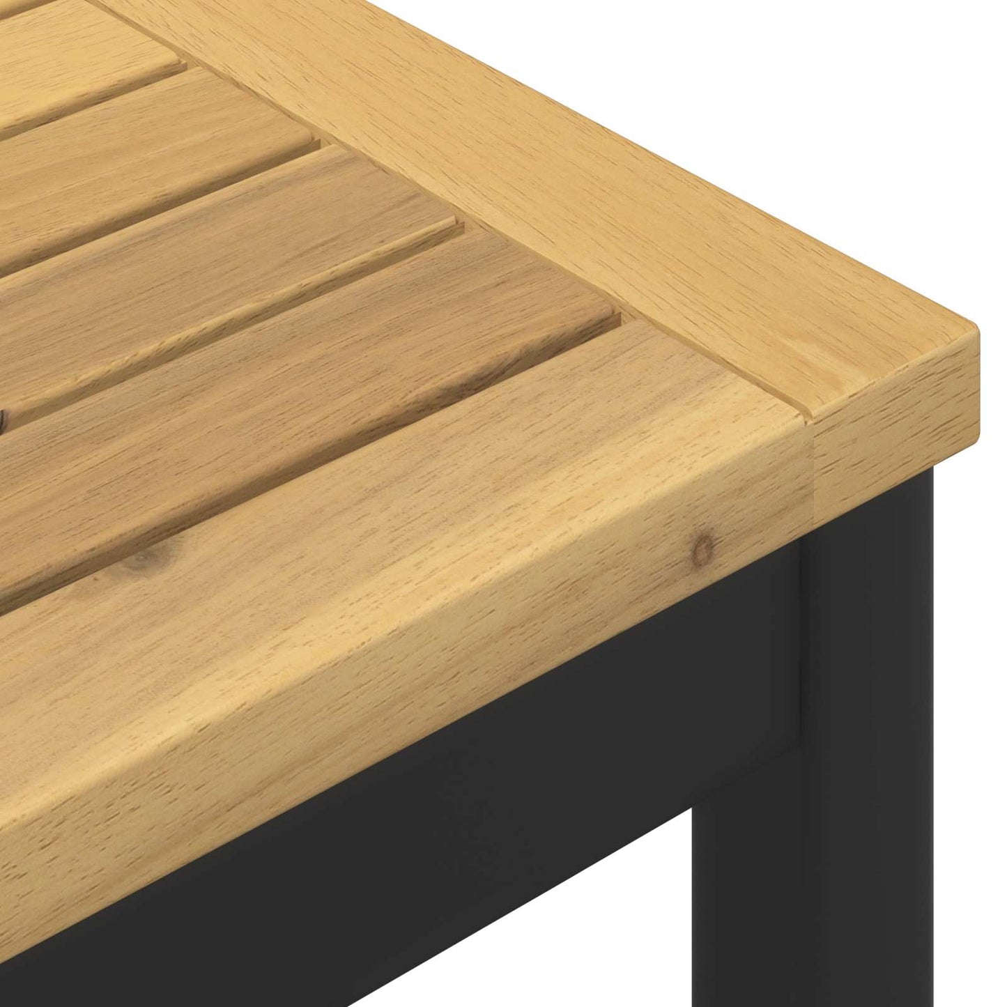 Garden Dinner Table White and Black 147 x 88.5 x 75 cm