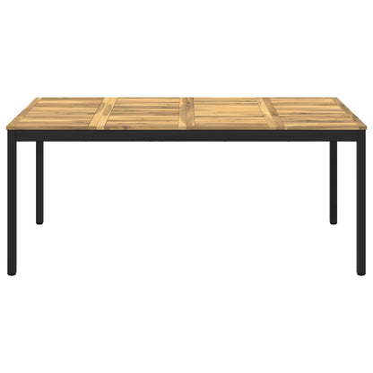 Garden Dinner Table White and Black 147 x 88.5 x 75 cm