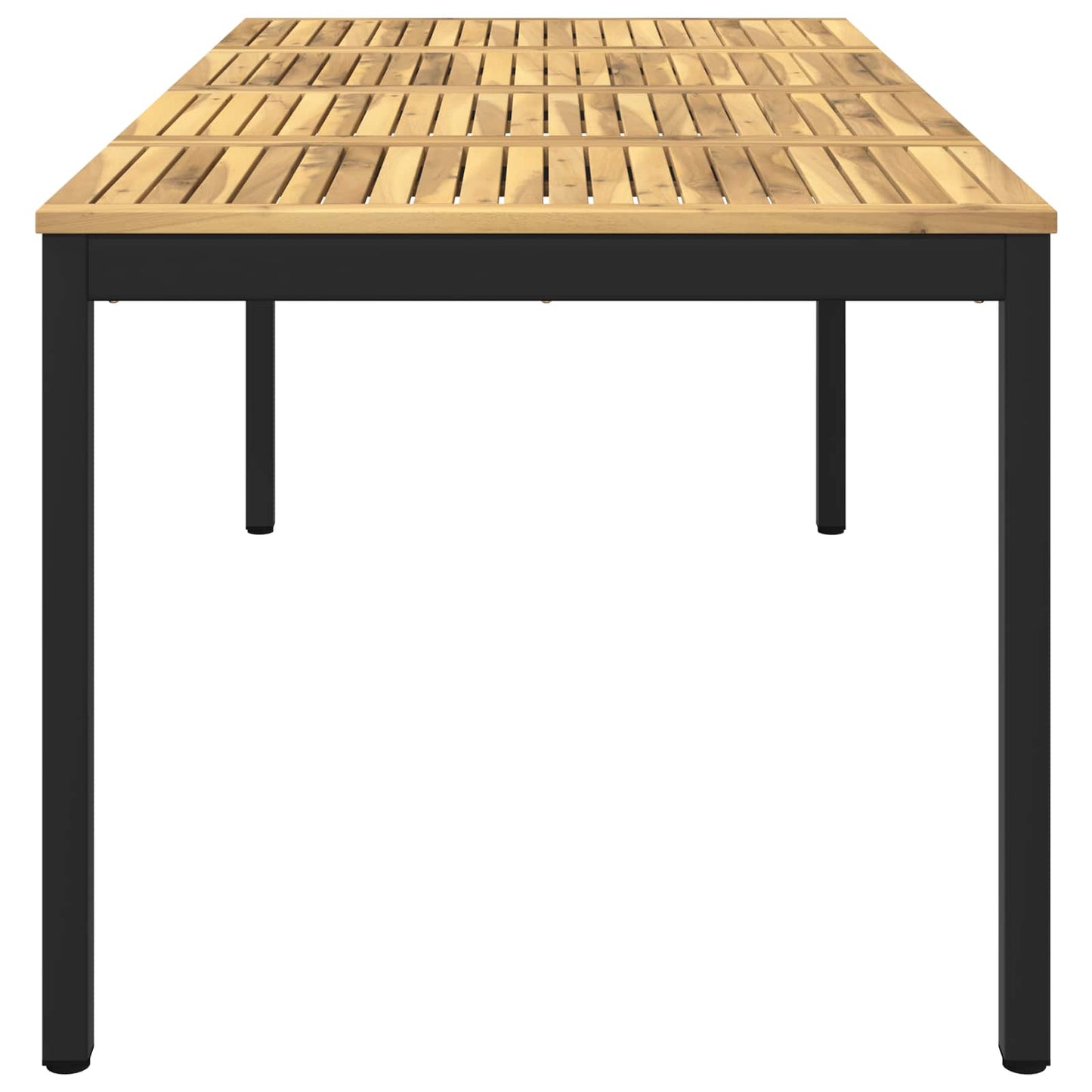 Garden Dinner Table White and Black 147 x 88.5 x 75 cm