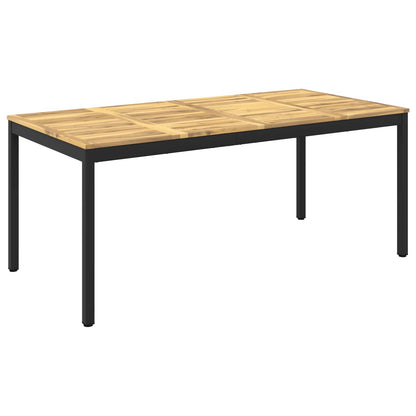 Garden Dinner Table White and Black 180 x 88.5 x 75 cm